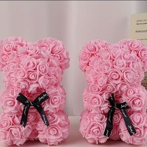 Pink Rose Teddy Bear